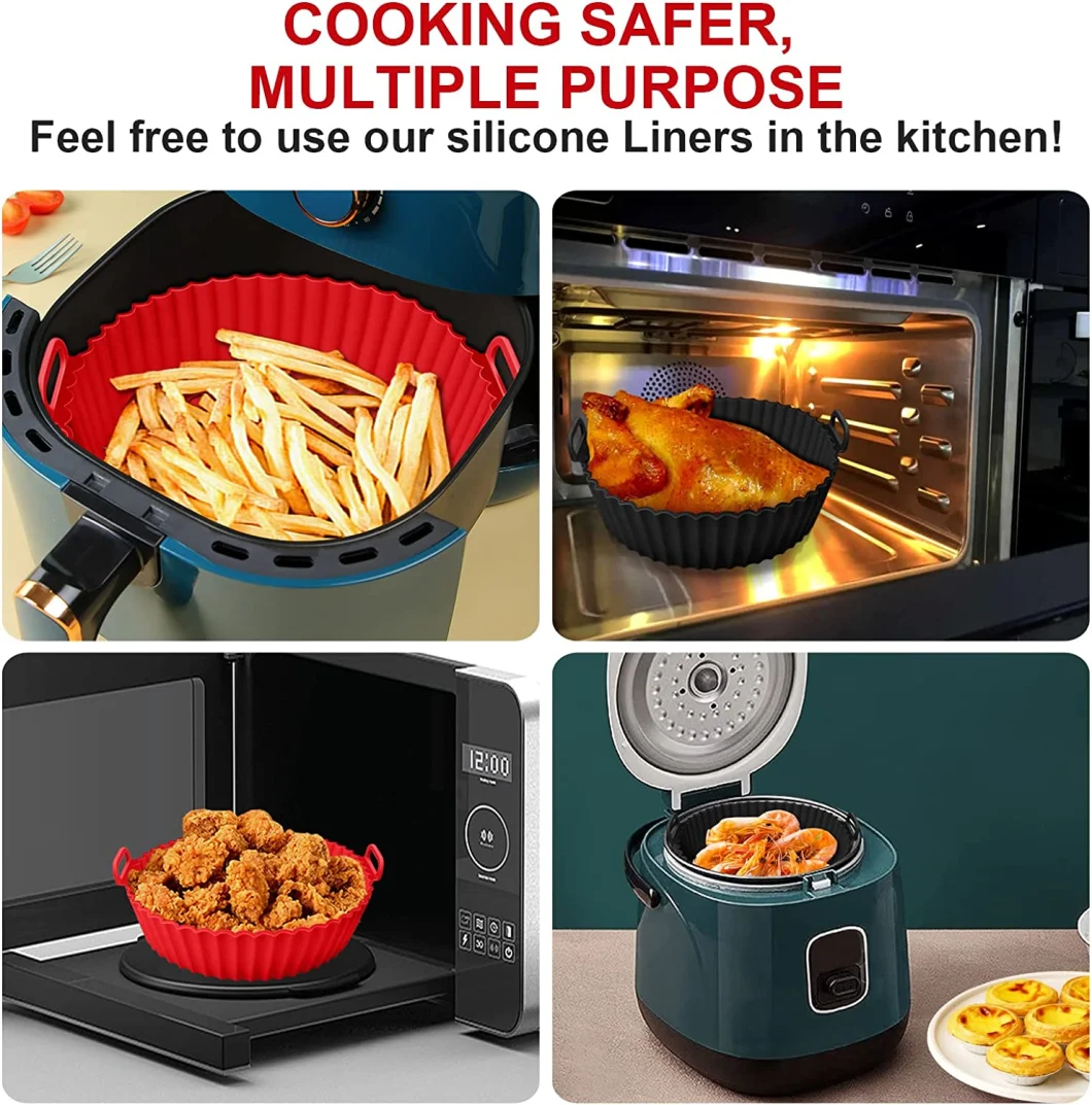 Air Fryer Silicone Liner Food Safe Non-Stick Air Fryers Basket Oven Accessories